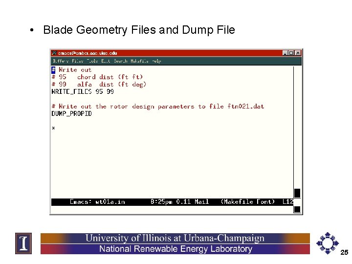  • Blade Geometry Files and Dump File 25 