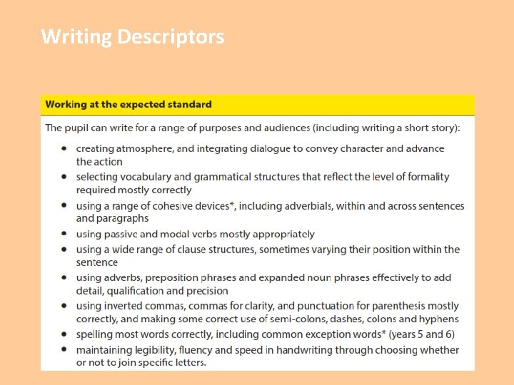 Writing Descriptors 
