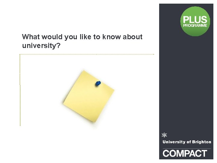 What would you like to know about university? 