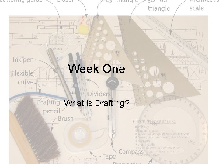 Week One What is Drafting? 