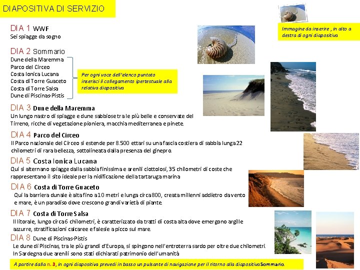 DIAPOSITIVA DI SERVIZIO DIA 1 WWF Immagine da inserire , in alto a destra