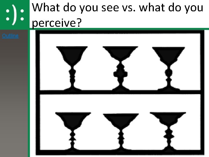 What do you see vs. what do you perceive? Outline What do you see vs. what do you perceive? Outline