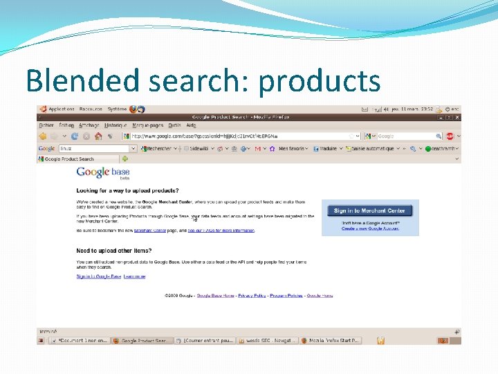 Blended search: products 