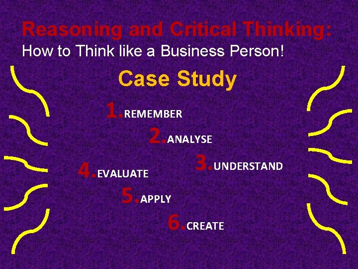 Reasoning and Critical Thinking: How to Think like a Business Person! Case Study 1. Reasoning and Critical Thinking: How to Think like a Business Person! Case Study 1.
