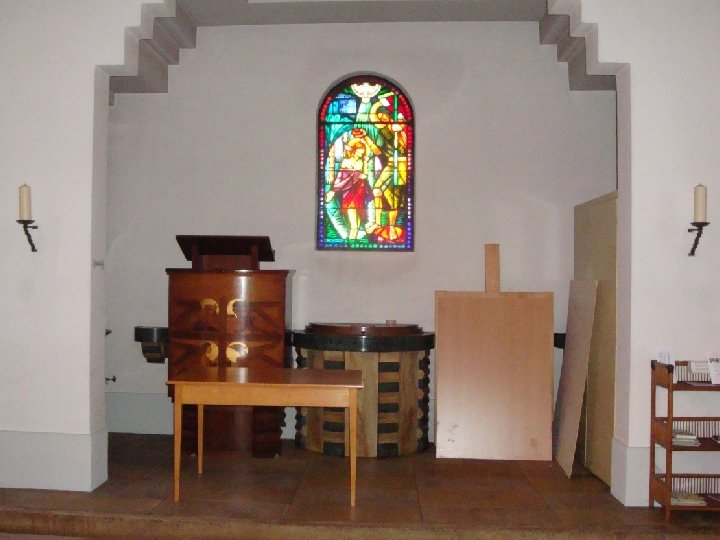 Pose d’un rideau / d’une paroi au fond de l’église Paroisse d'Ependes 44 Assemblée