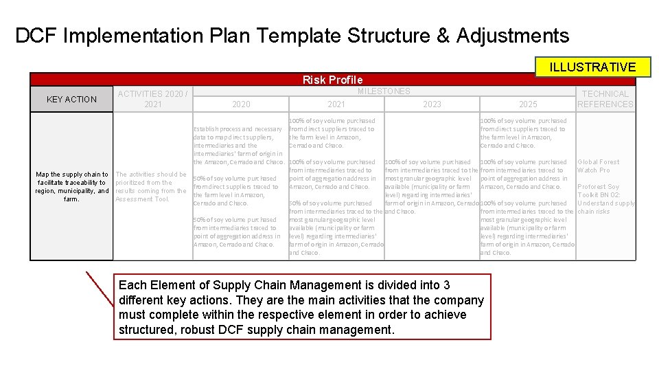 DCF Implementation Plan Template Structure & Adjustments ILLUSTRATIVE Risk Profile KEY ACTION ACTIVITIES 2020
