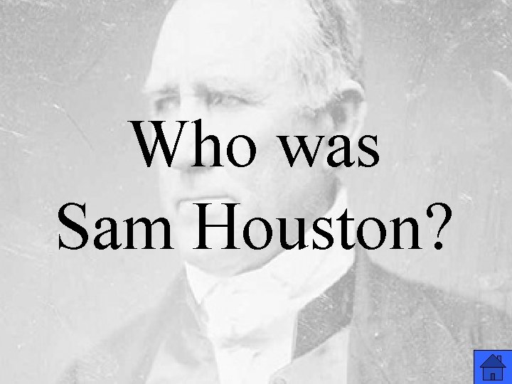 Who was Sam Houston? 