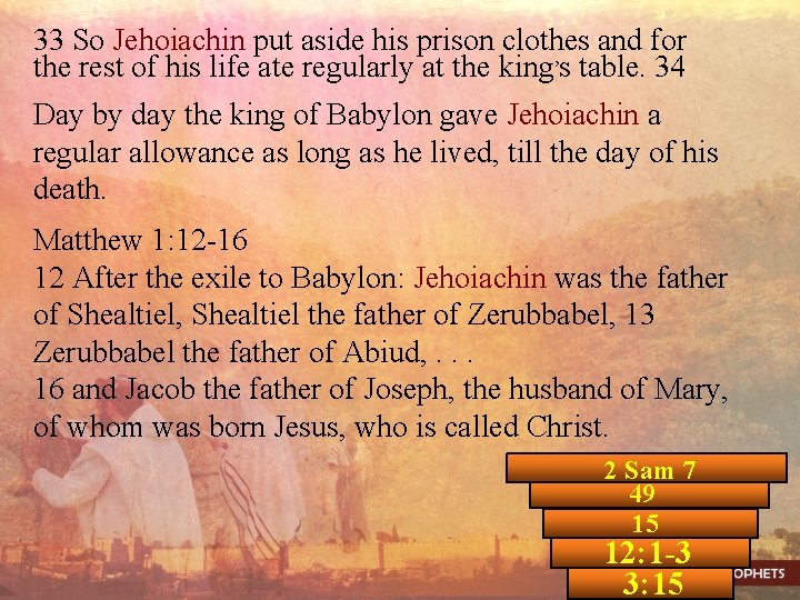 33 So Jehoiachin put aside his prison clothes and for the rest of his