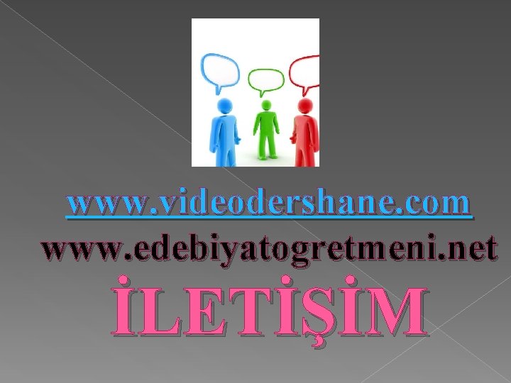 www. videodershane. com www. edebiyatogretmeni. net İLETİŞİM 