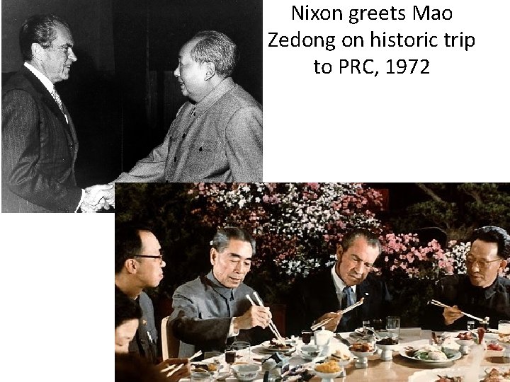 Nixon greets Mao Zedong on historic trip to PRC, 1972 