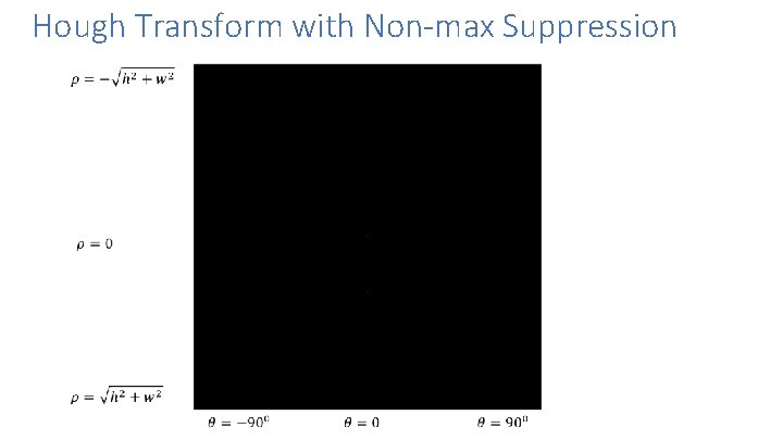 Hough Transform with Non-max Suppression 