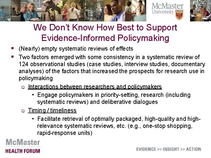 We Don’t Know How Best to Support Evidence-Informed Policymaking § (Nearly) empty systematic reviews