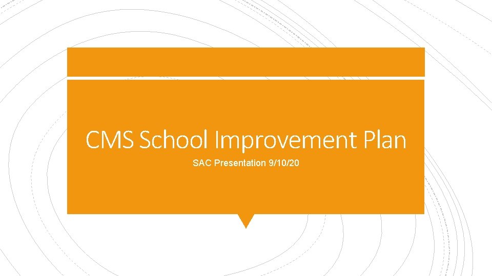 CMS School Improvement Plan SAC Presentation 9/10/20 