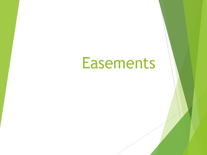 Easements 