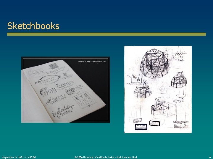 Sketchbooks September 21, 2021 – 11: 43: 05 © 2009 University of California, Irvine