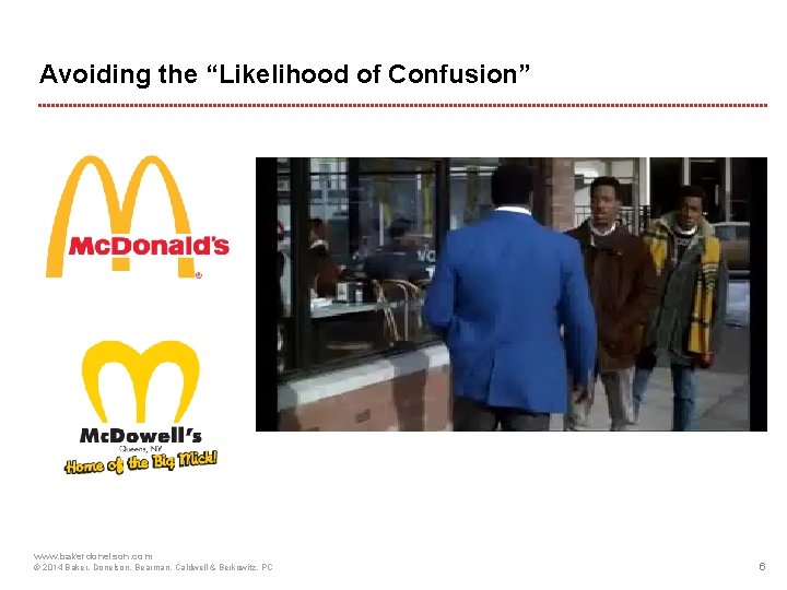Avoiding the “Likelihood of Confusion” www. bakerdonelson. com © 2014 Baker, Donelson, Bearman, Caldwell