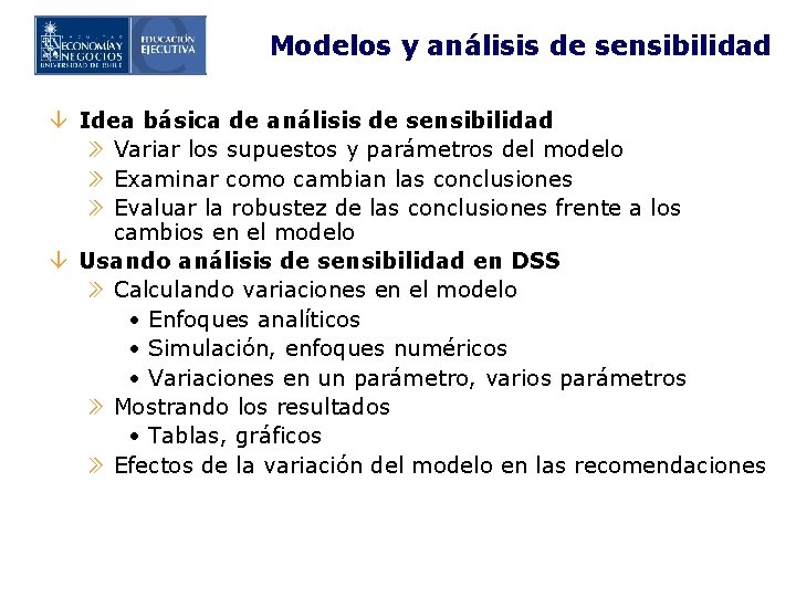 Modelos y análisis de sensibilidad â Idea básica de análisis de sensibilidad » Variar