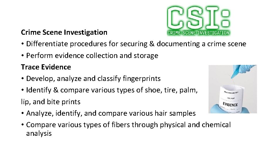 Crime Scene Script Welcome to Forensic Crime Science Ms Scribner Eisenhower