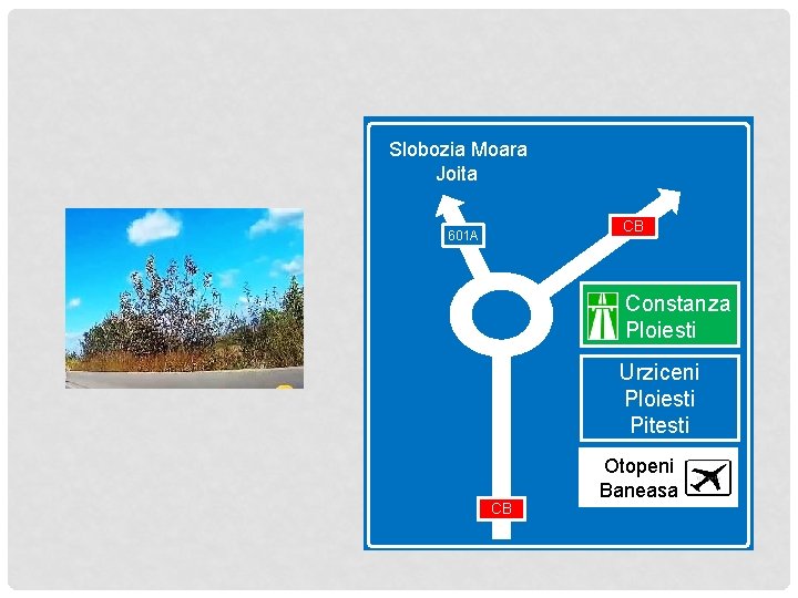 Slobozia Moara Joita CB 601 A Constanza Ploiesti Urziceni Ploiesti Pitesti CB Otopeni Baneasa