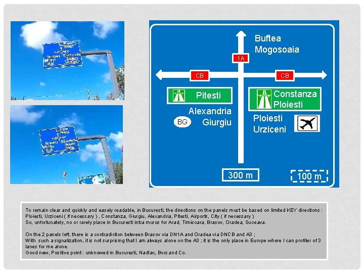 Buftea Mogosoaia 1 A CB CB Pitesti Alexandria BG Giurgiu 300 m Constanza Ploiesti