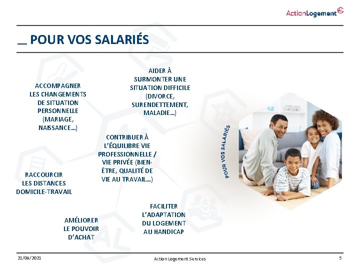 POUR VOS SALARIÉS AIDER À SURMONTER UNE SITUATION DIFFICILE (DIVORCE, SURENDETTEMENT, MALADIE…) ACCOMPAGNER LES POUR VOS SALARIÉS AIDER À SURMONTER UNE SITUATION DIFFICILE (DIVORCE, SURENDETTEMENT, MALADIE…) ACCOMPAGNER LES