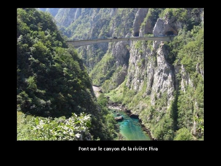 Pont sur le canyon de la rivière Piva 