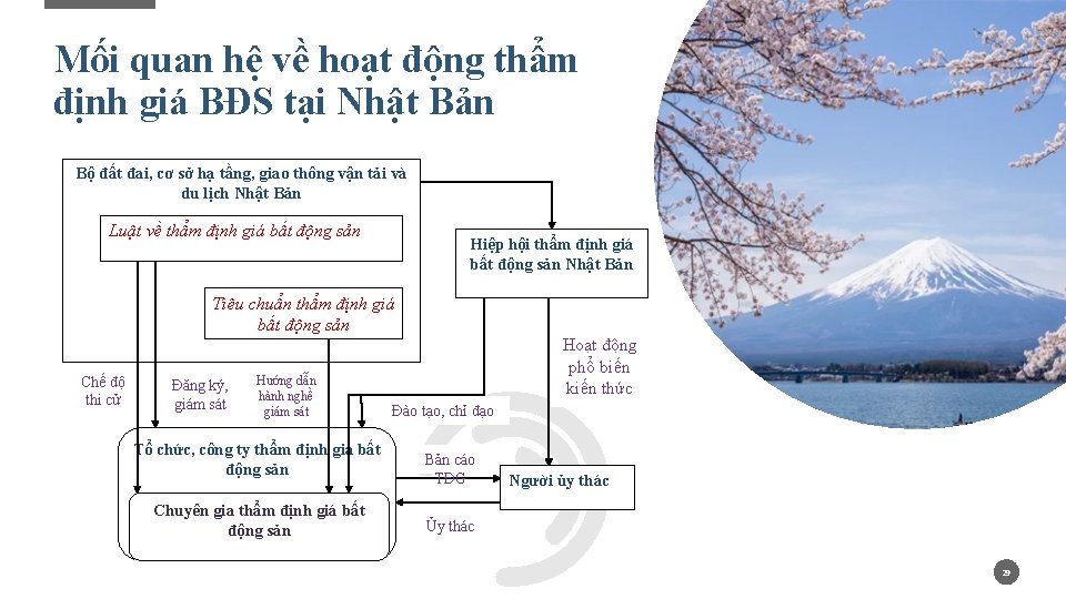 Mối quan hệ về hoạt động thẩm định giá BĐS tại Nhật Bản Bộ