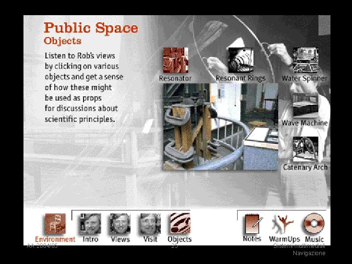 AA 2004/05 25 Sistemi multimediali Navigazione 