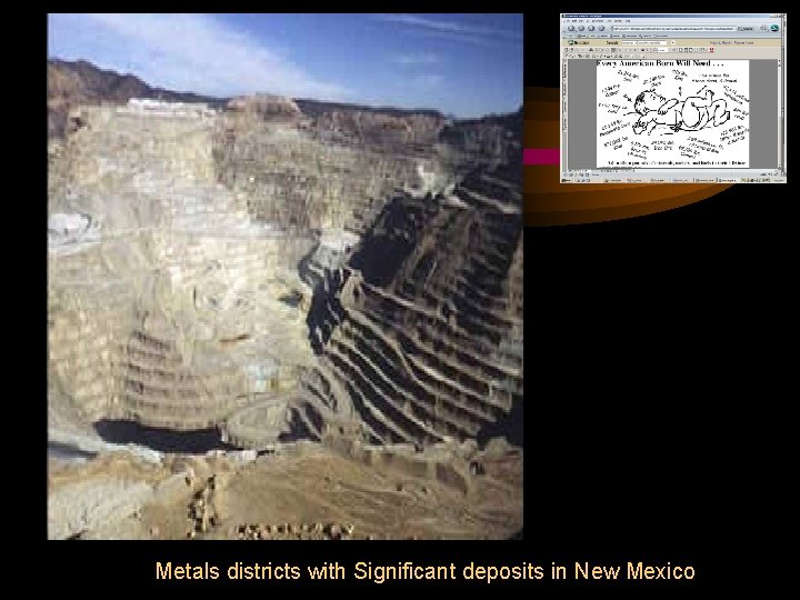 Metals districts with Significant deposits in New Mexico 