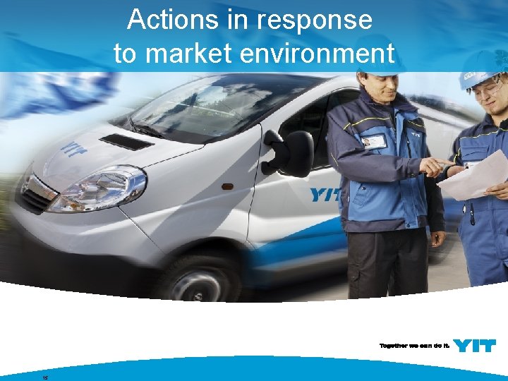 Actions in response to market environment 15 