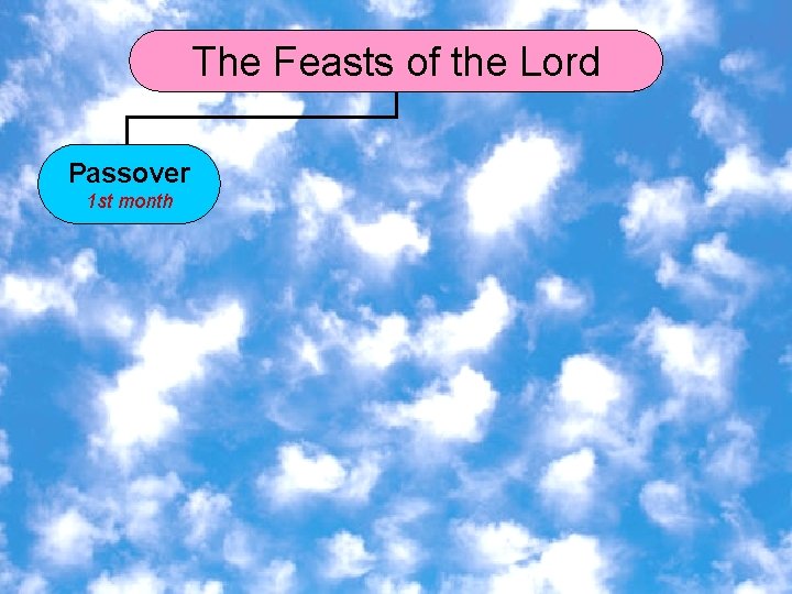 The Feasts of the Lord Passover 1 st month 