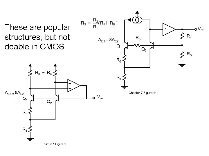 These are popular structures, but not doable in CMOS Chapter 7 Figure 11 Chapter