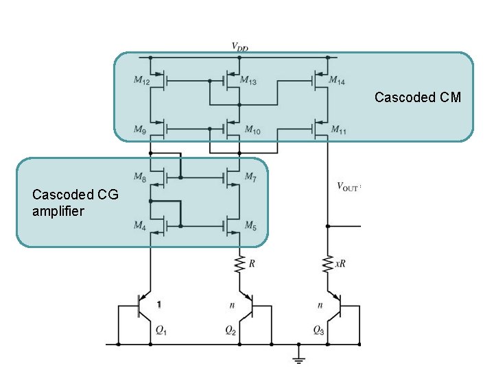 Cascoded CM Cascoded CG amplifier 