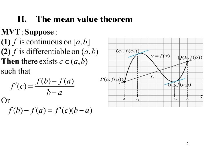 II. The mean value theorem 9 