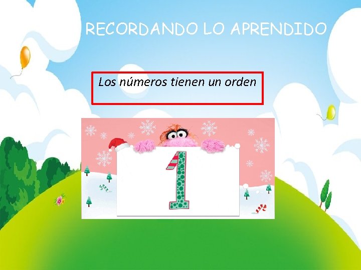 RECORDANDO LO APRENDIDO Los números tienen un orden 