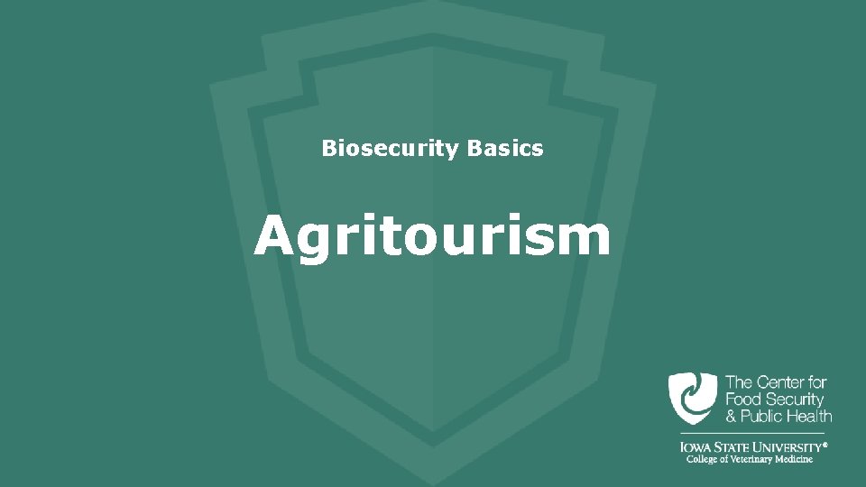 Biosecurity Basics Agritourism 