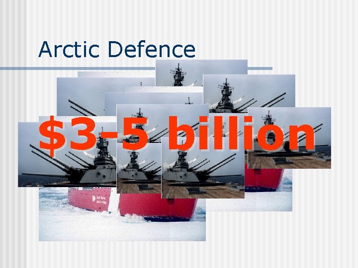 Arctic Defence $3 -5 billion 