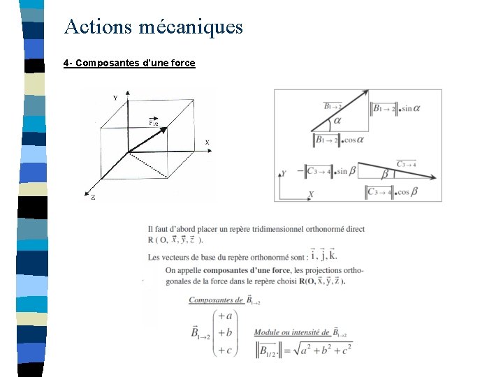 Actions mécaniques 4 - Composantes d’une force 