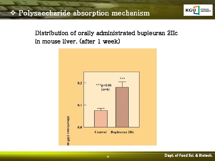 v Polysaccharide absorption mechanism Distribution of orally administrated bupleuran 2 IIc in mouse liver.