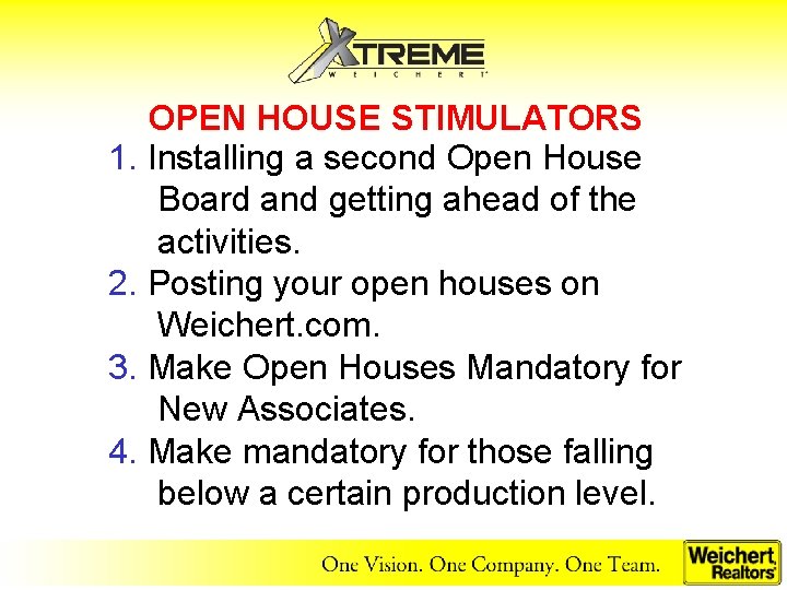 OPEN HOUSE STIMULATORS 1. Installing a second Open House Board and getting ahead of