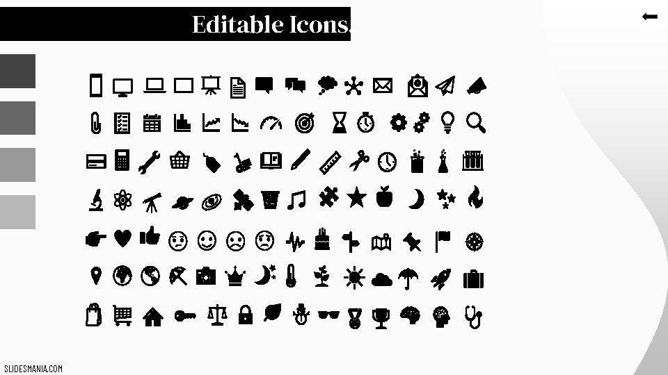 Editable Icons. SLIDESMANIA. COM 