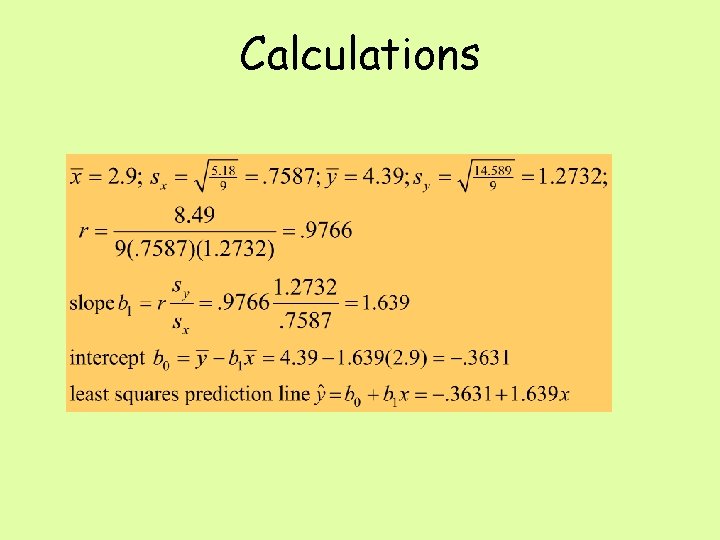 Calculations 