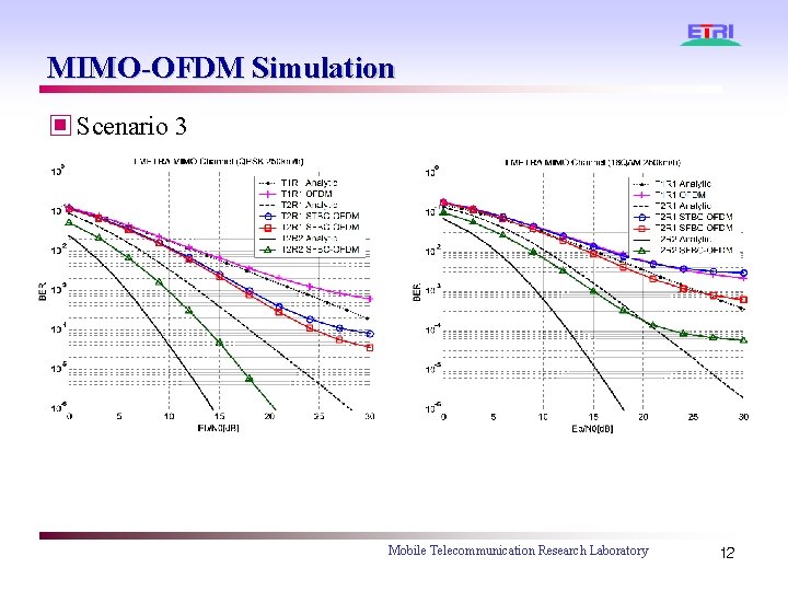 MIMO-OFDM Simulation ▣ Scenario 3 Mobile Telecommunication Research Laboratory 12 
