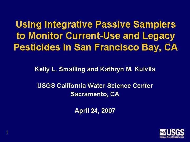 Using Integrative Passive Samplers to Monitor Current-Use and Legacy Pesticides in San Francisco Bay,