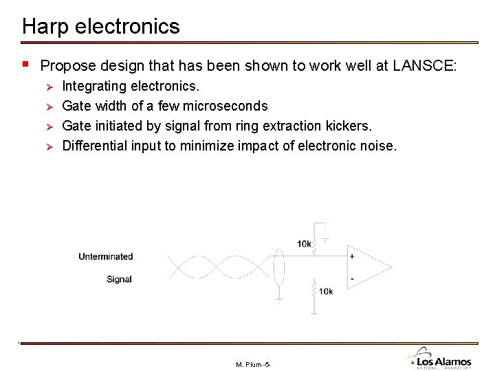 Harp electronics § Propose design that has been shown to work well at LANSCE: