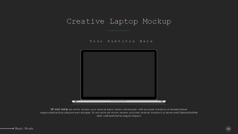Creative Laptop Mockup Y o u r S u b t i t l