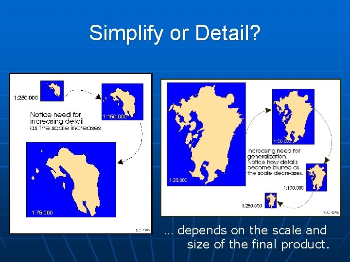 Simplify or Detail? … depends on the scale and size of the final product.