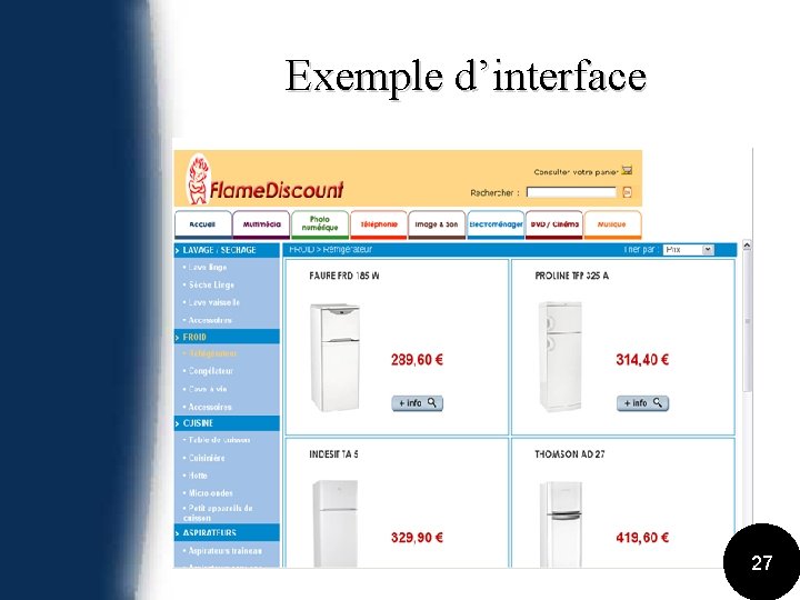 Exemple d’interface 27 