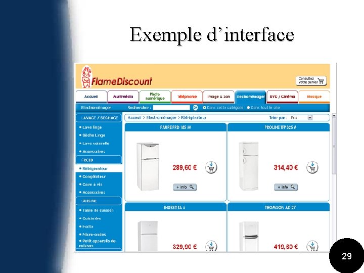 Exemple d’interface 29 