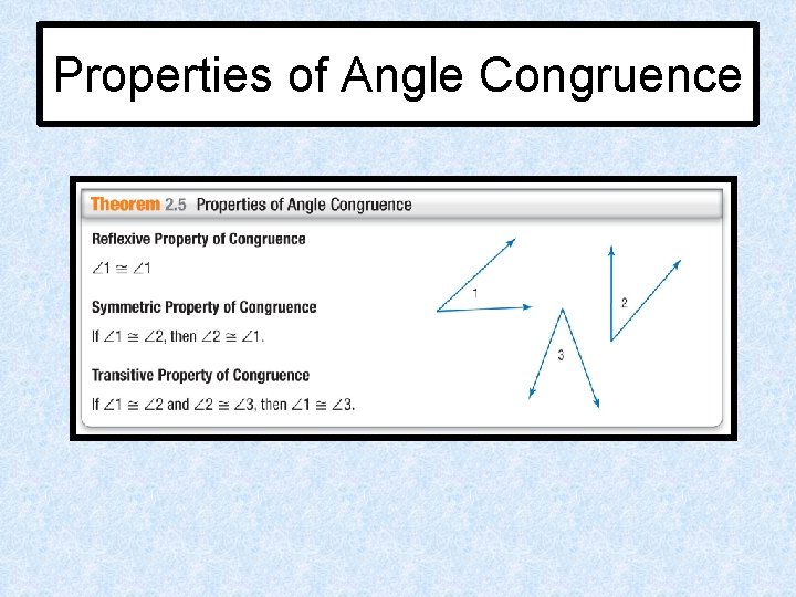 Properties of Angle Congruence 
